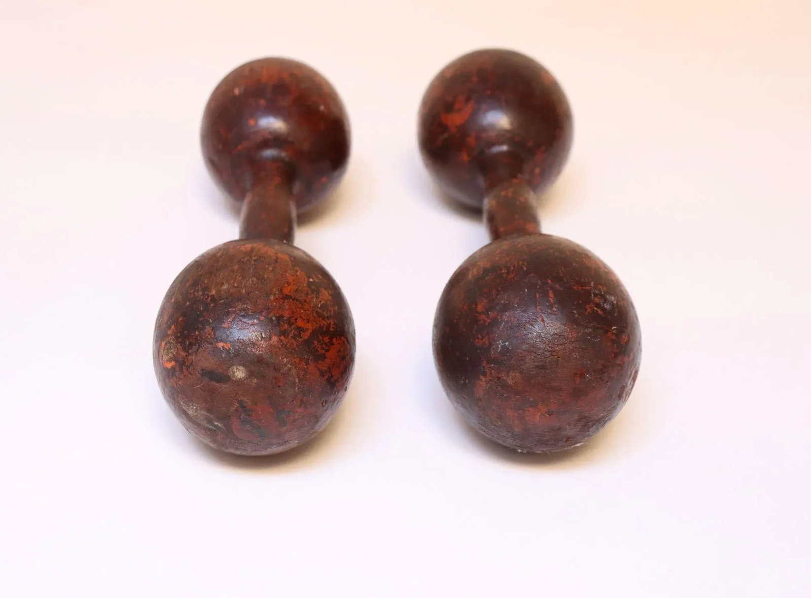Pair of Vintage Sculptural Primitive Hand Weights/Dumbbells - 5