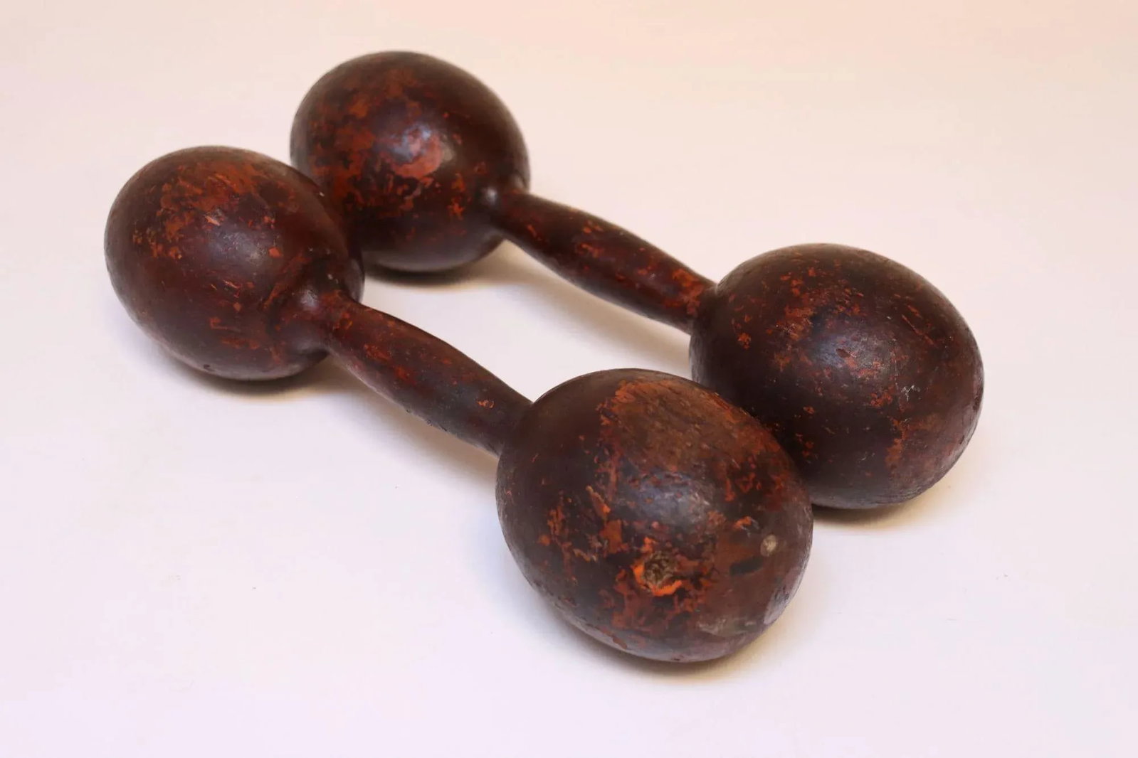 Pair of Vintage Sculptural Primitive Hand Weights/Dumbbells - 6