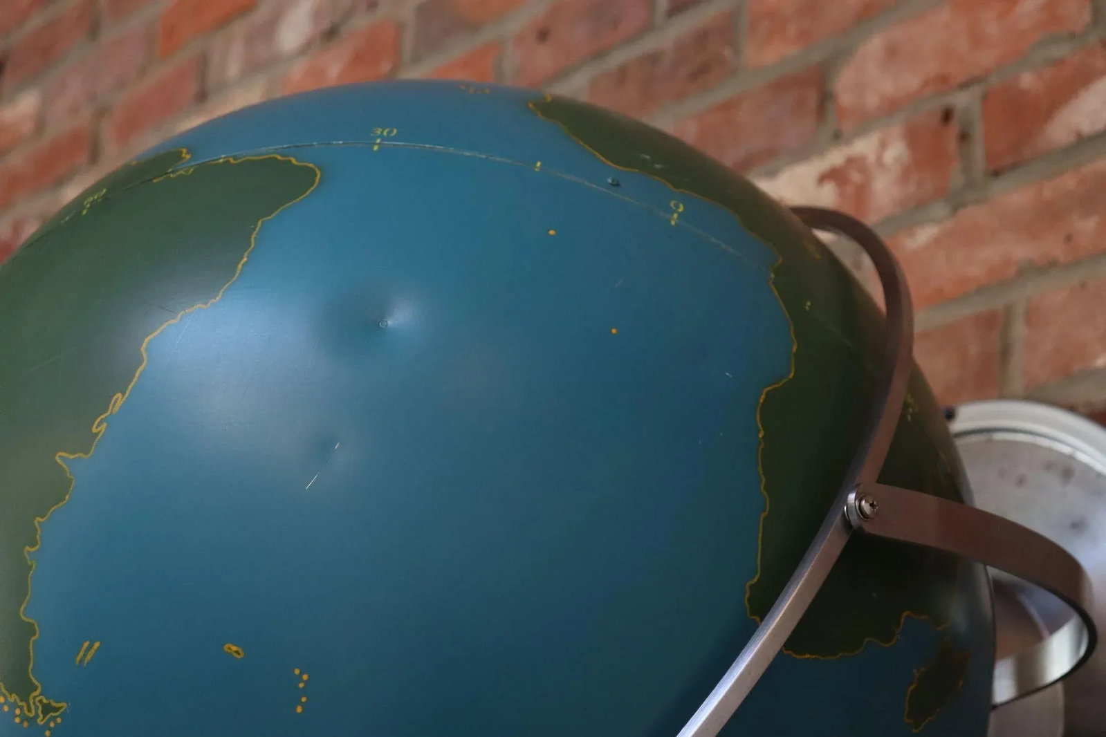 Large Vintage a.j. Nystrom Wall Mounted or Tabletop Activity / Military Globe - 10
