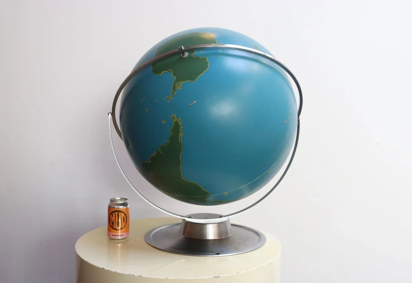 Large Vintage a.j. Nystrom Wall Mounted or Tabletop Activity / Military Globe - 11