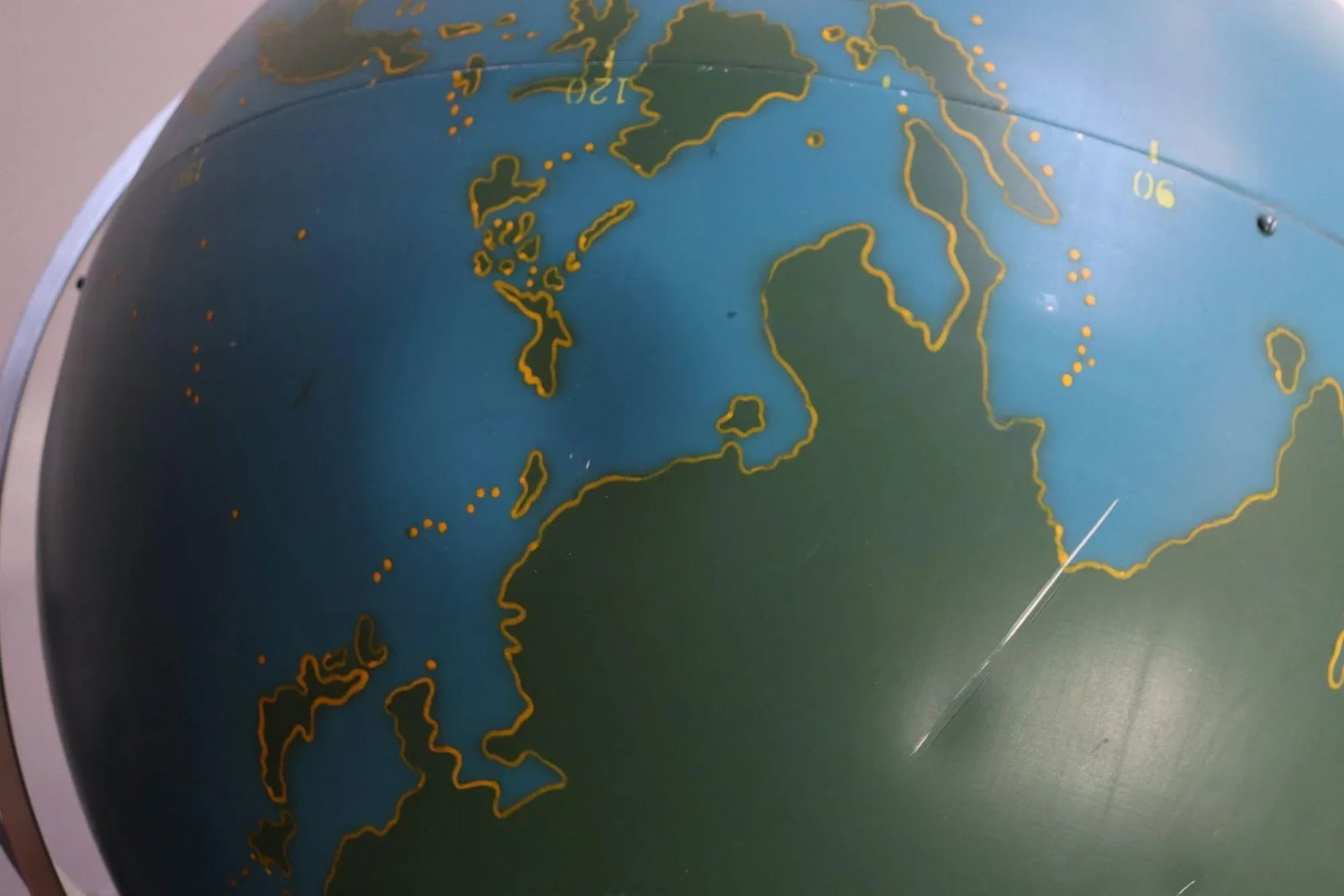 Large Vintage a.j. Nystrom Wall Mounted or Tabletop Activity / Military Globe - 12