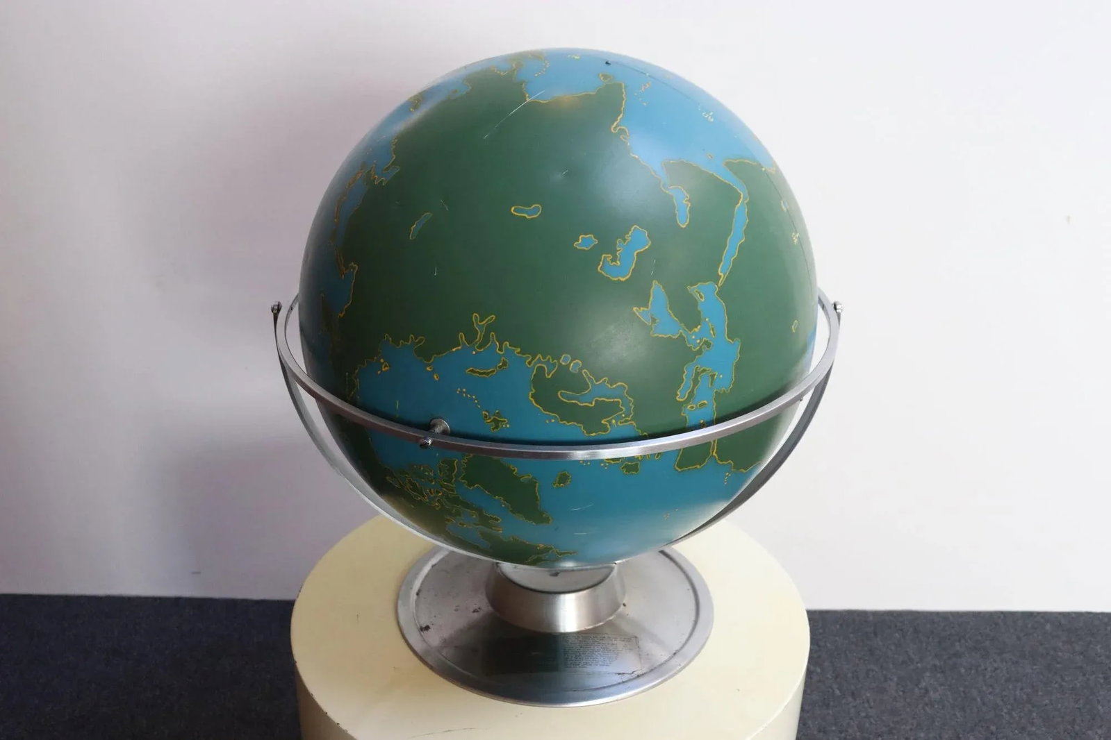 Large Vintage a.j. Nystrom Wall Mounted or Tabletop Activity / Military Globe - 4