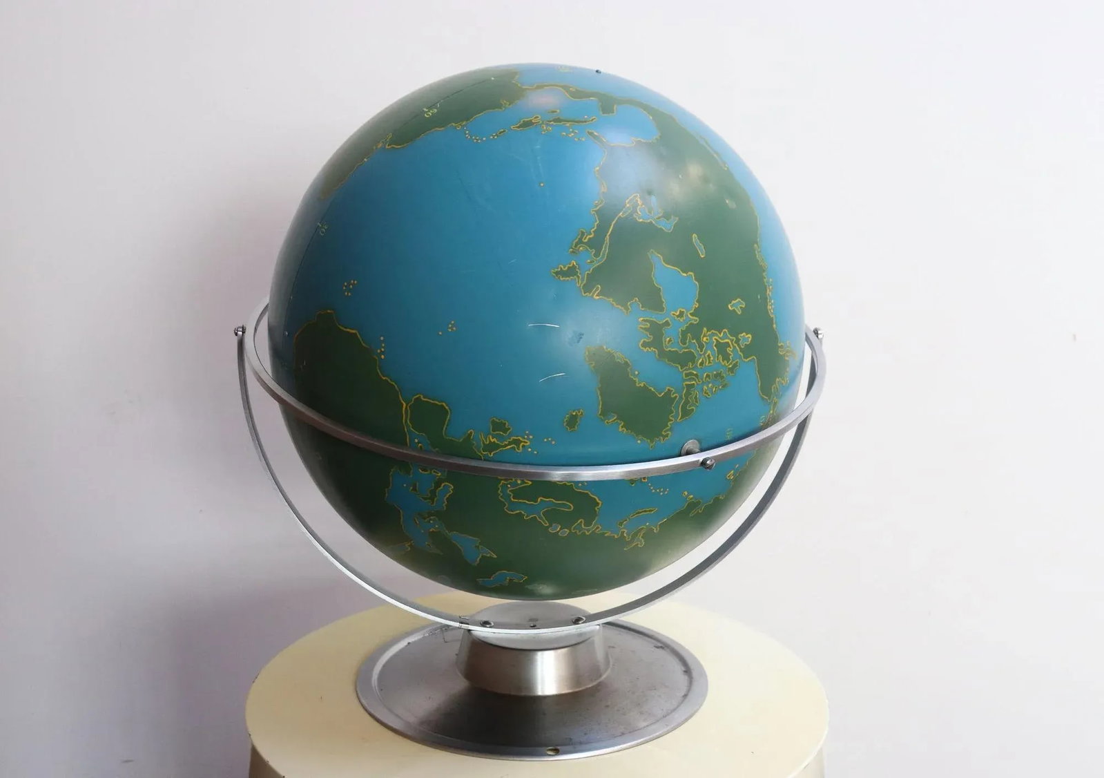 Large Vintage a.j. Nystrom Wall Mounted or Tabletop Activity / Military Globe - 5