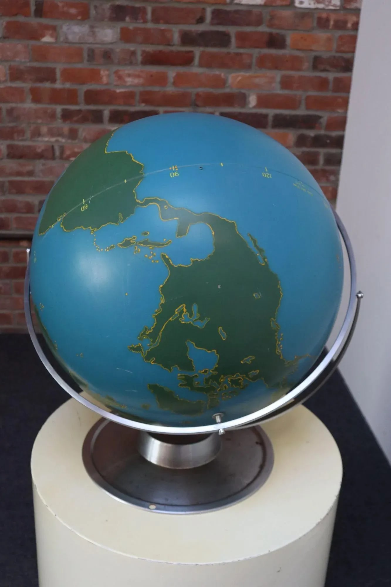Large Vintage a.j. Nystrom Wall Mounted or Tabletop Activity / Military Globe - 7