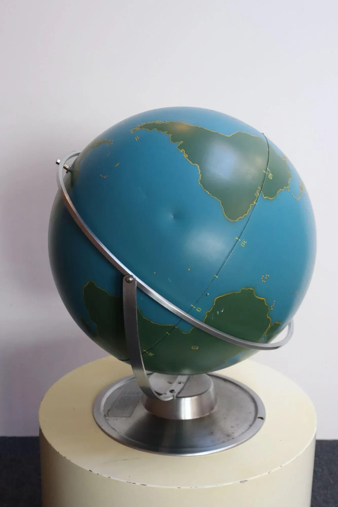 Large Vintage a.j. Nystrom Wall Mounted or Tabletop Activity / Military Globe - 8