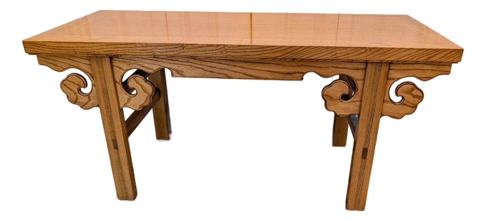 Vintage McGuire Asian Style Oak Bench, Mid 20th Century (1 of 8)