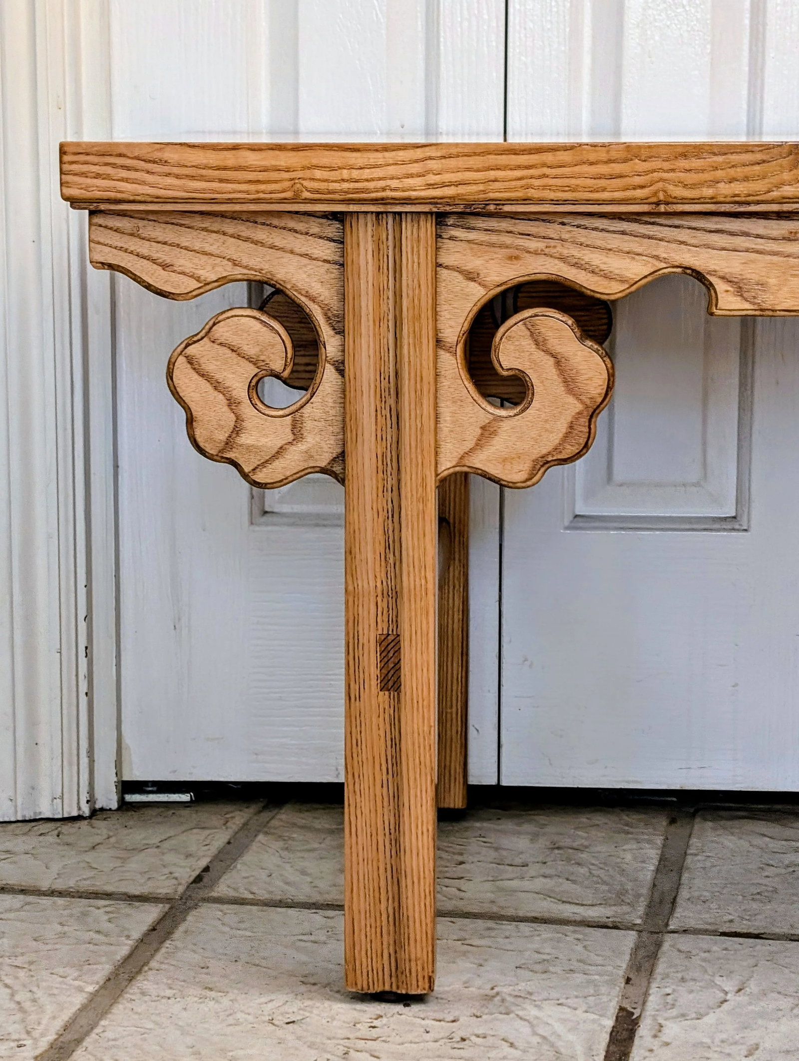 Vintage McGuire Asian Style Oak Bench, Mid 20th Century - 6