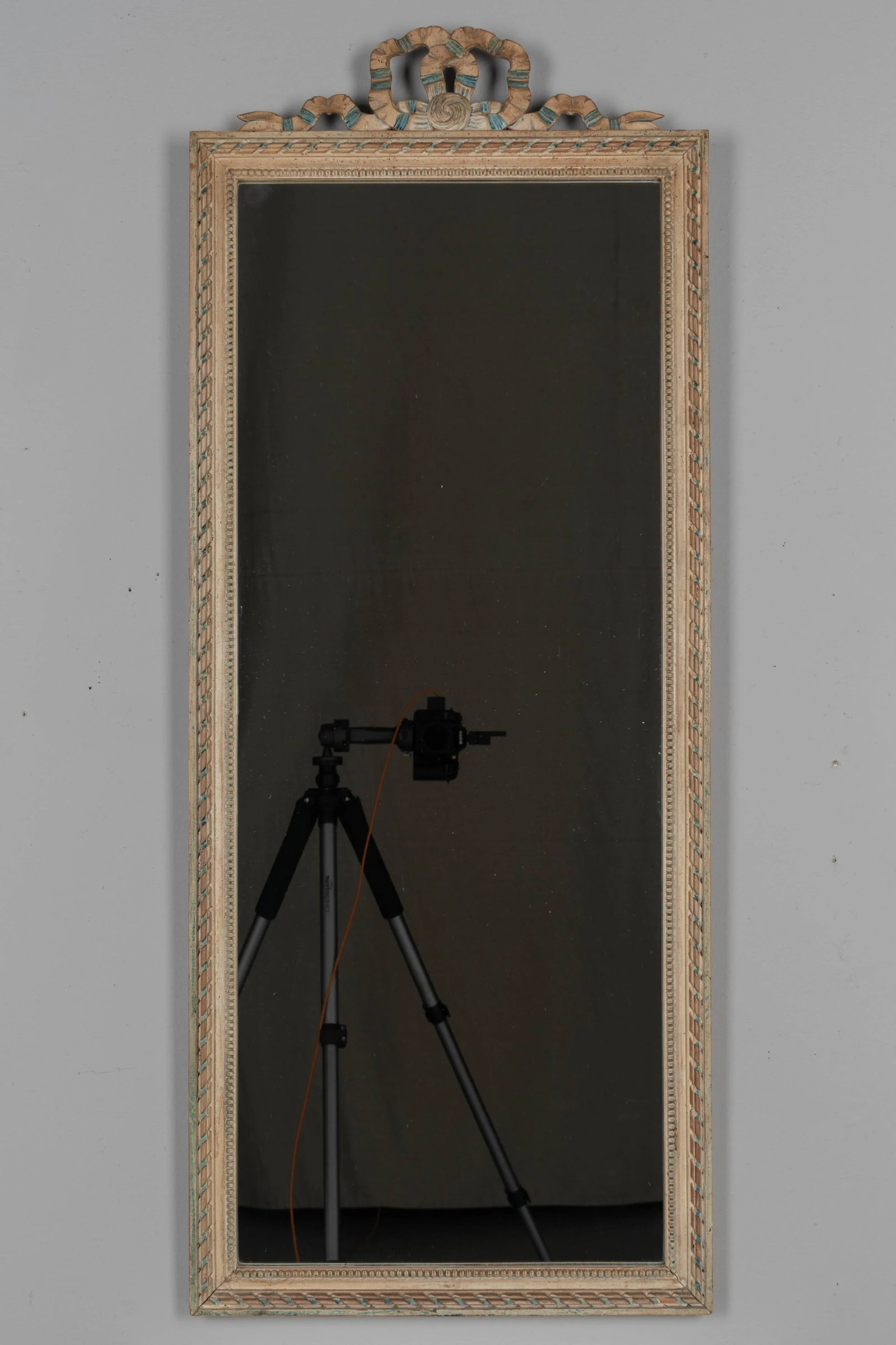 Louis XVI Style Painted Demilune Console & Mirror - 8