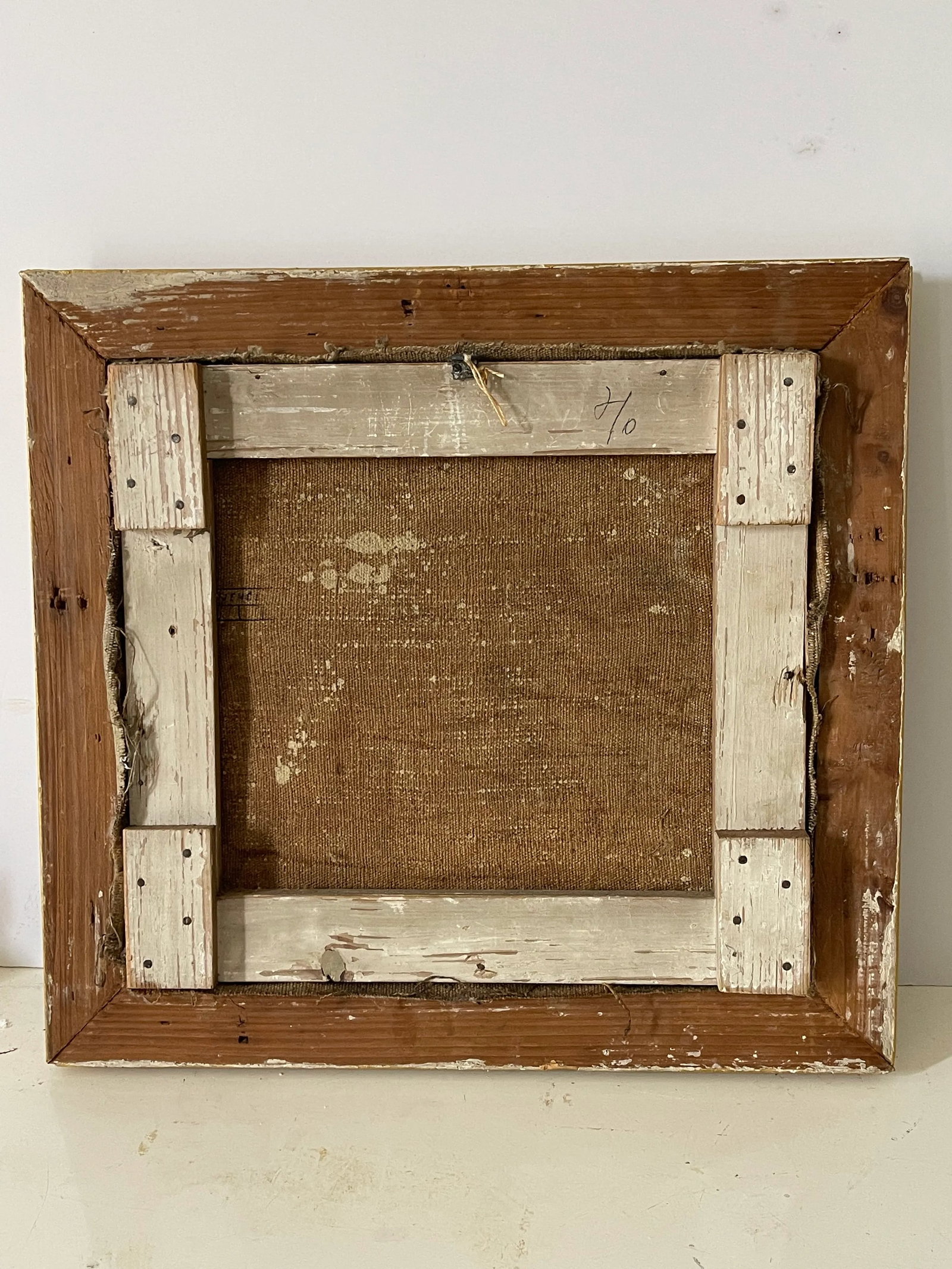 1950 Original Czech Modern Oil on Canvas Gold Tone Frame - 3