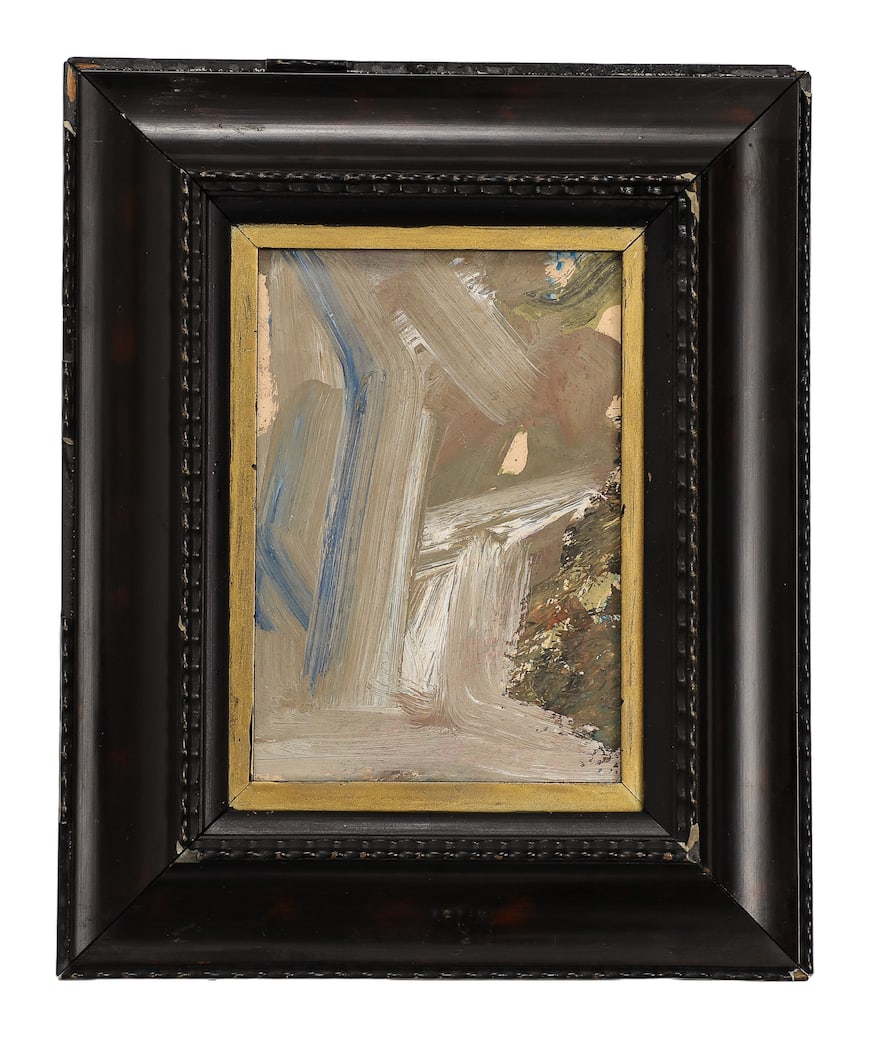 Spanish School, Mid 20th C, Oil Painting: Spanish School, Mid 20th Century oil on board. Signed. Unframed: 5"H x 3 1/4"W Framed: 8 1/2"H x 7"W 1/2"D Condition: Alterations: Original Condition Unaltered Imperfections: Some Imperfections