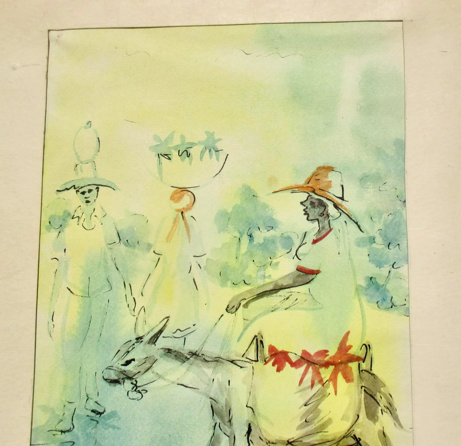 Emmanuel Jolicoeur Watercolor Sketch of Haiti - 7