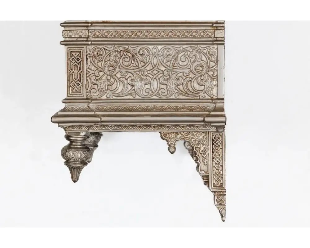 Late 19th Century Islamic "Alhambra" Silvered Bronze Quran Cabinet in the Islamic Nasrid Style - 5