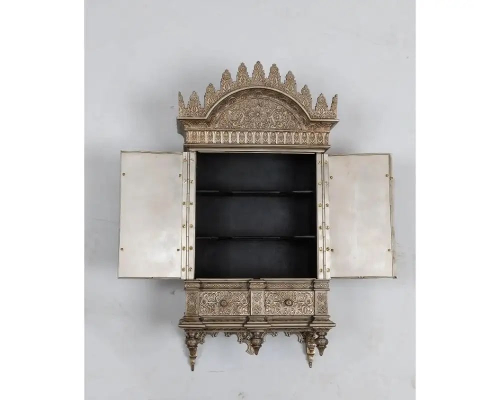 Late 19th Century Islamic "Alhambra" Silvered Bronze Quran Cabinet in the Islamic Nasrid Style - 6