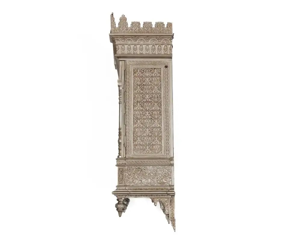Late 19th Century Islamic "Alhambra" Silvered Bronze Quran Cabinet in the Islamic Nasrid Style - 7