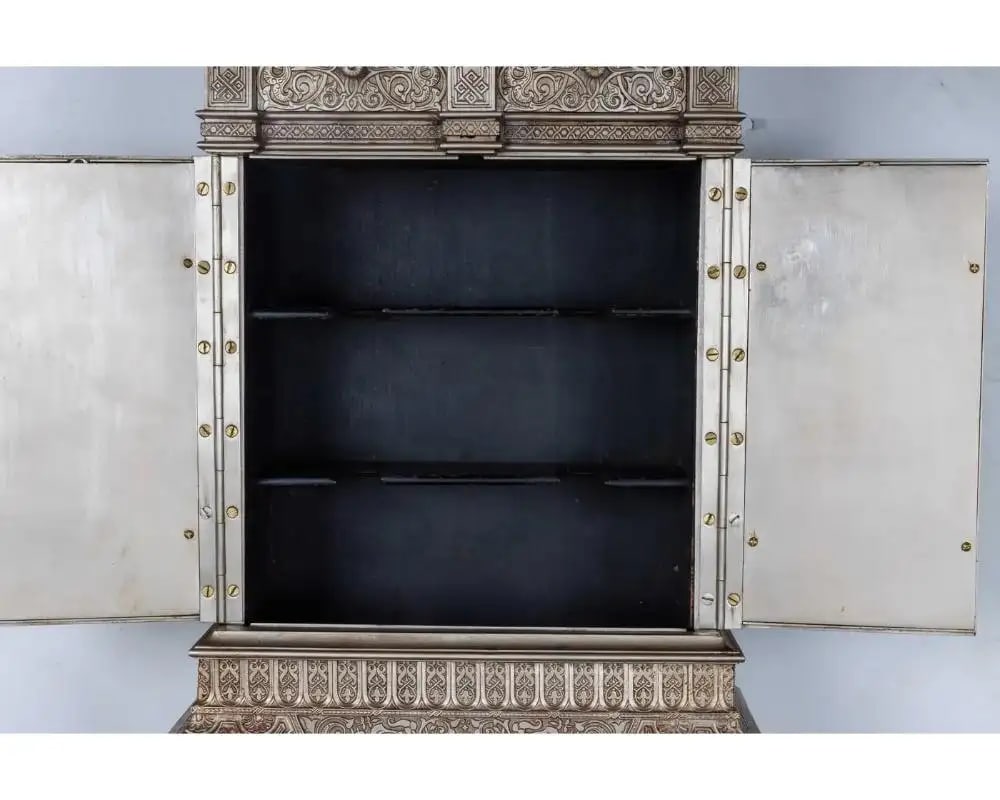 Late 19th Century Islamic "Alhambra" Silvered Bronze Quran Cabinet in the Islamic Nasrid Style - 8