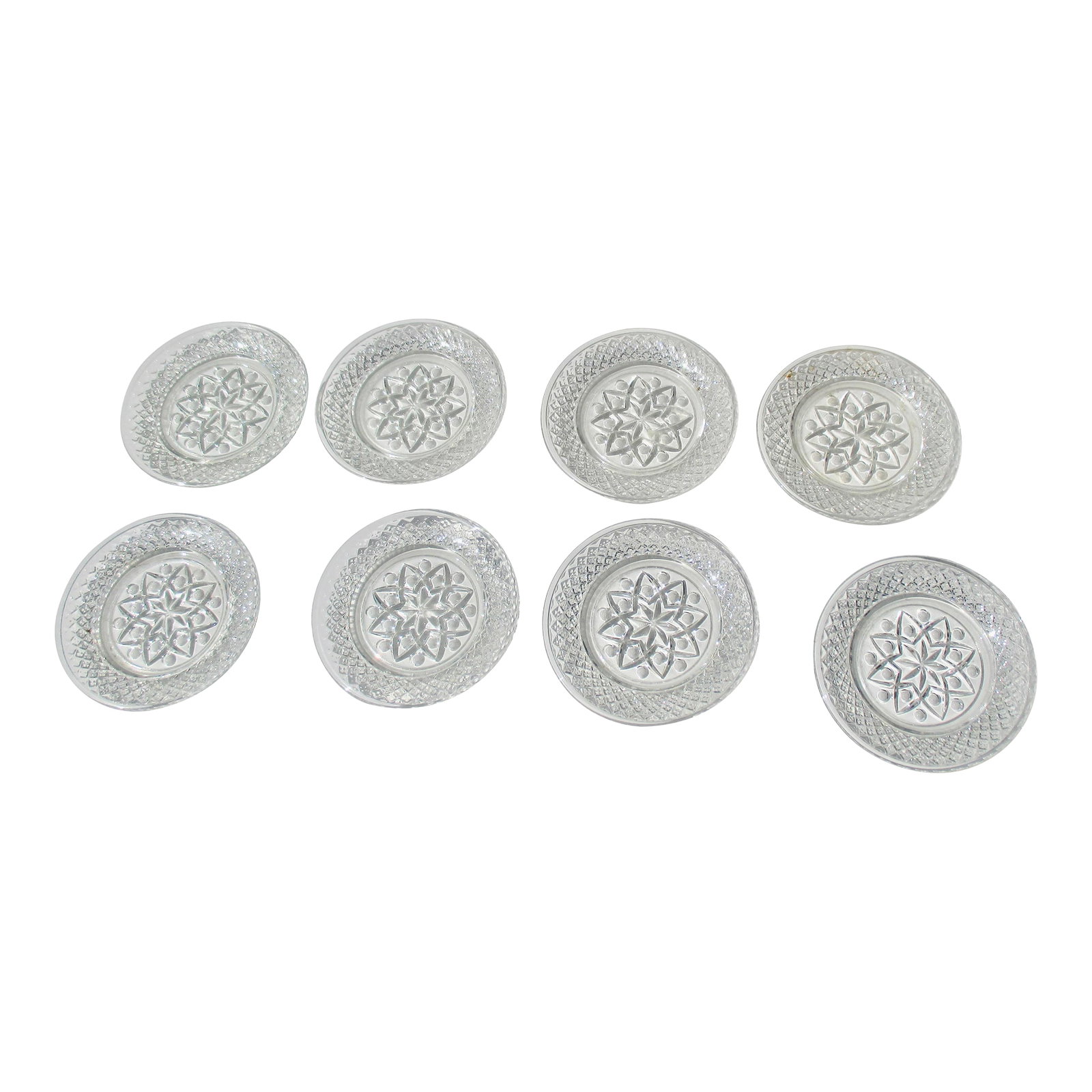 Set of 8 Glass Coasters Circa 1900 (1 of 4)