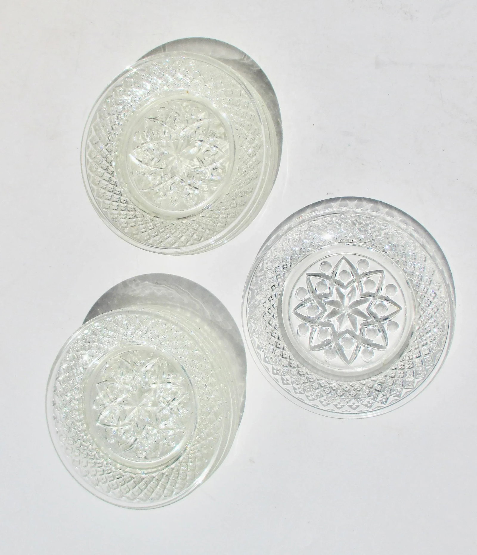 Set of 8 Glass Coasters Circa 1900 - 4