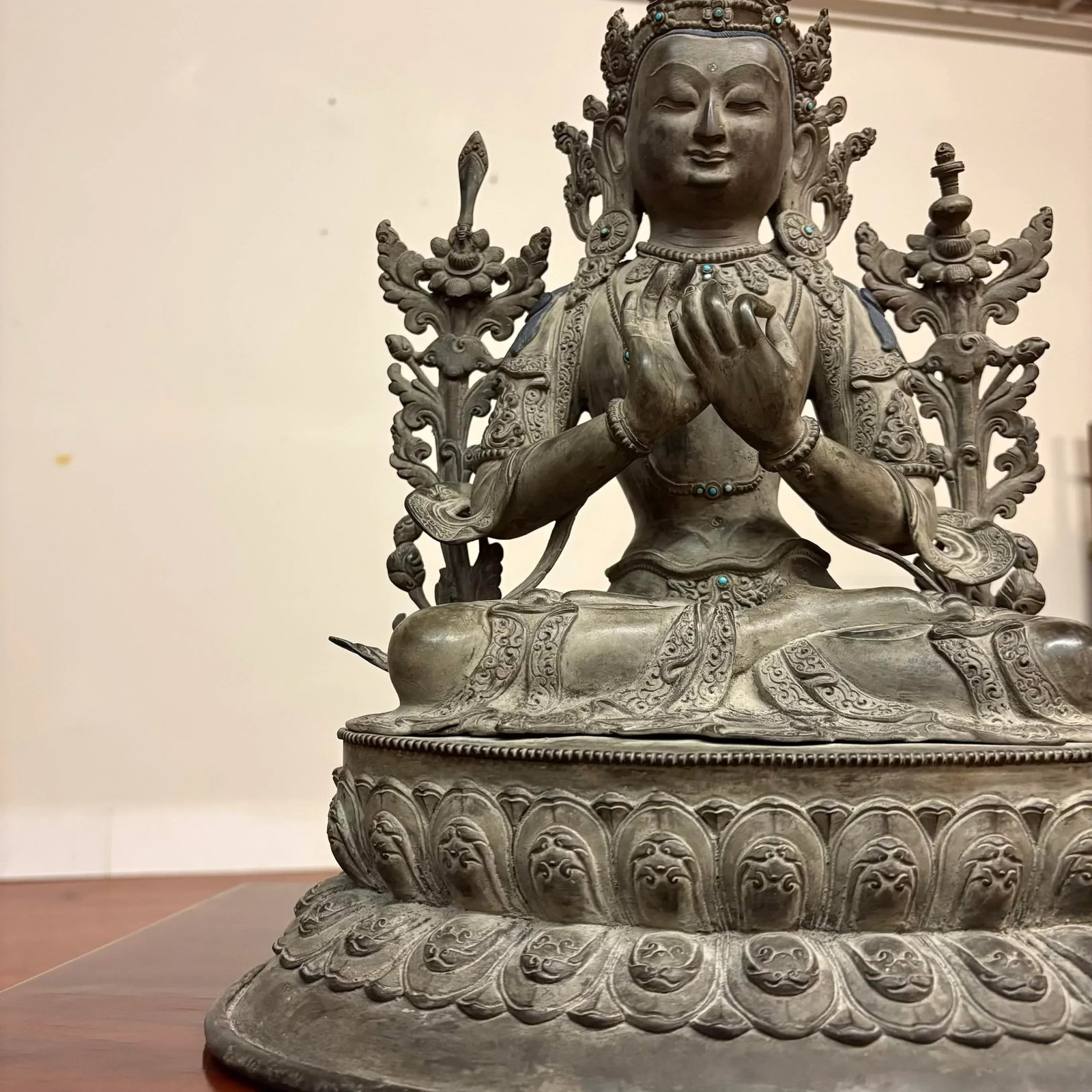 Large Vintage Nepalese Bronze Tara Statue - 5