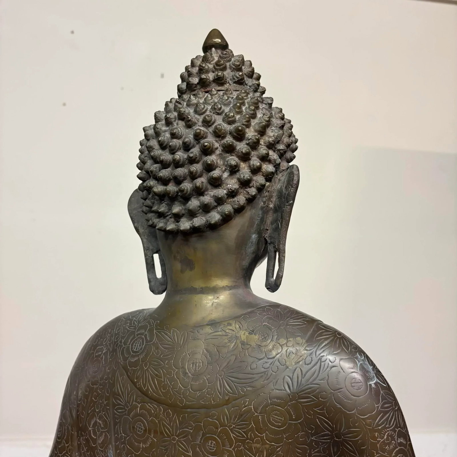 Large Nepalese Bronze Seated Buddha Sculpture Statue - 17