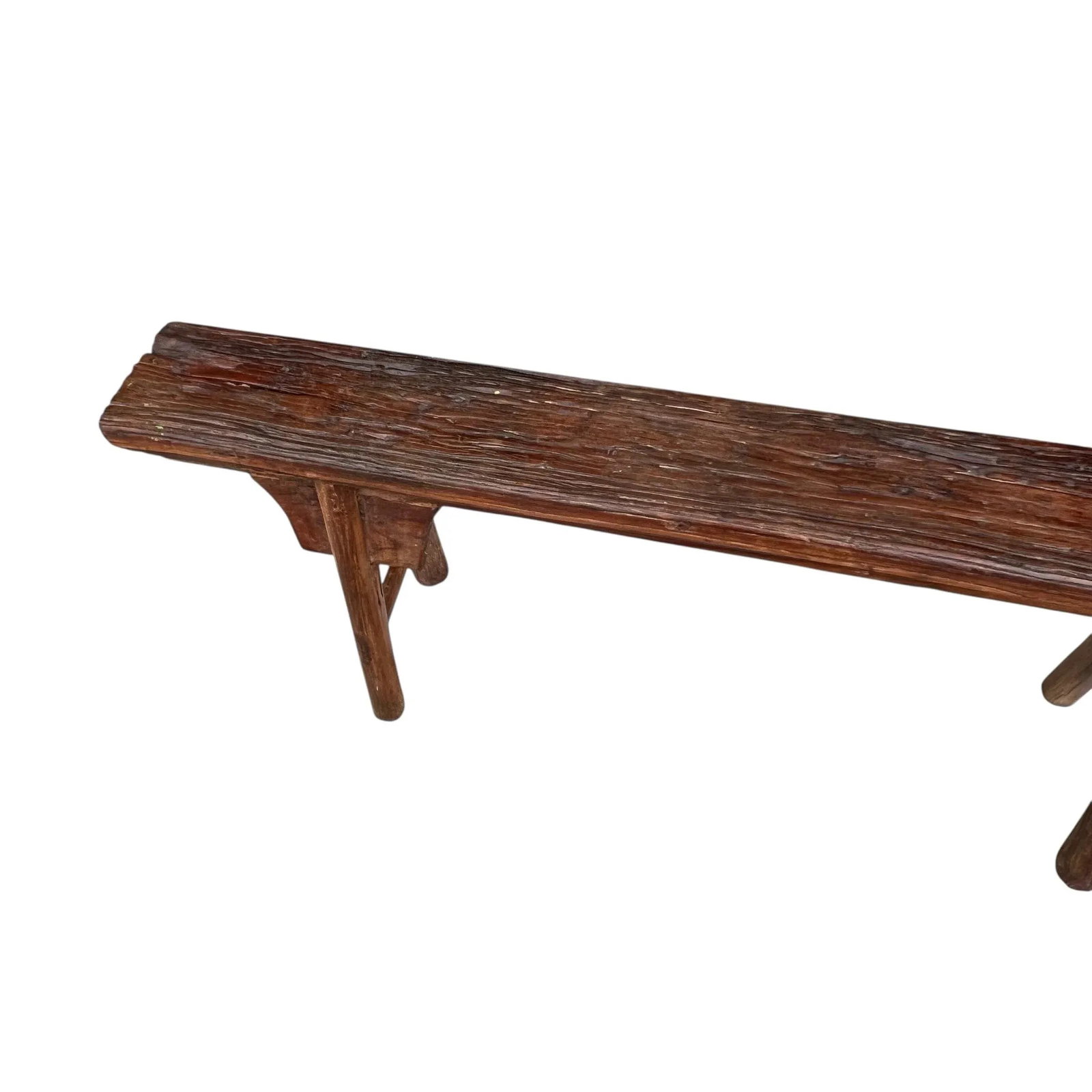Antique Handmade Mortise and Tenon Primitive Bucket or Shoe Bench, Farmhouse, Cabin, Lodge, Ranch, R - 4