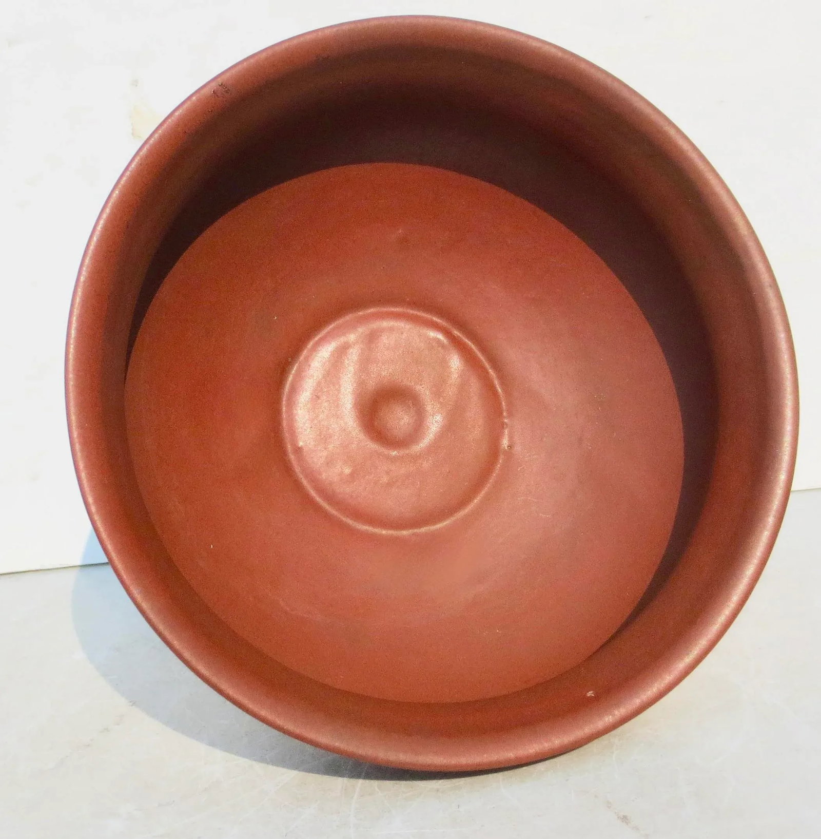 Ceramic Terra Cotta Pedestal Vase - 6