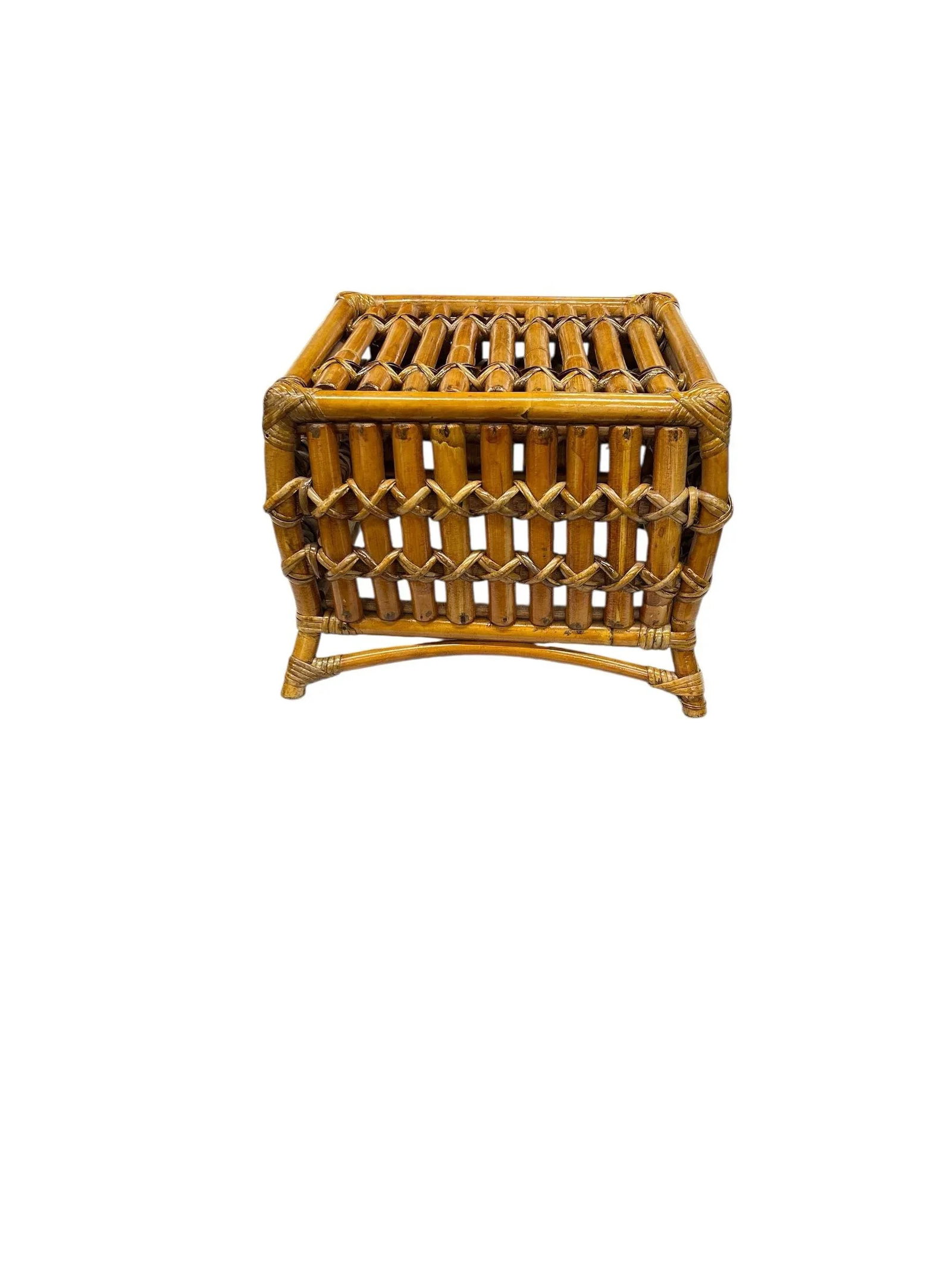 Vintage Bamboo Bombay Style Footstool - 2