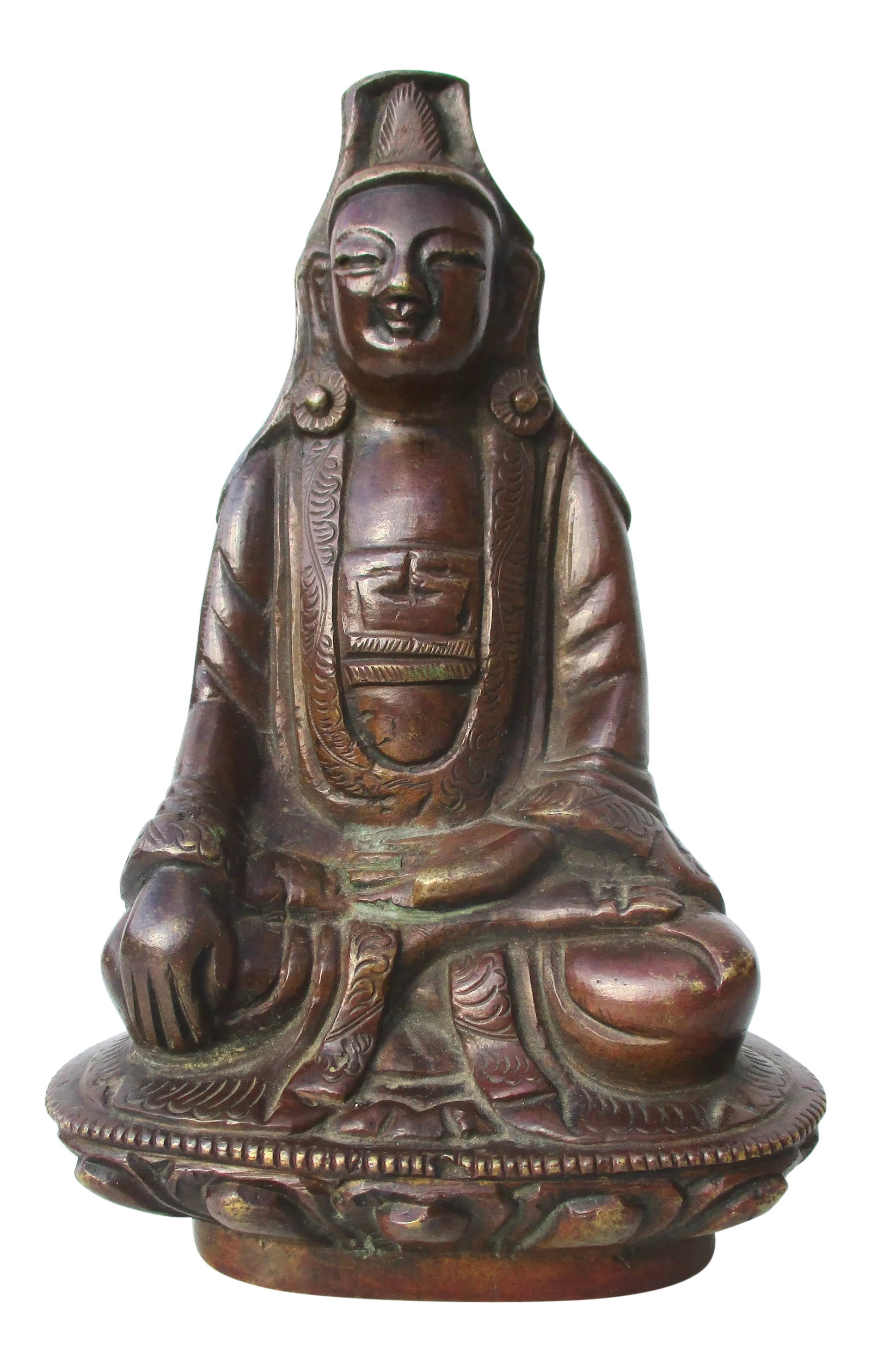 Sino-Tibetan Kuan-Yin Seated Bronze Late 19th Century (1 of 7)