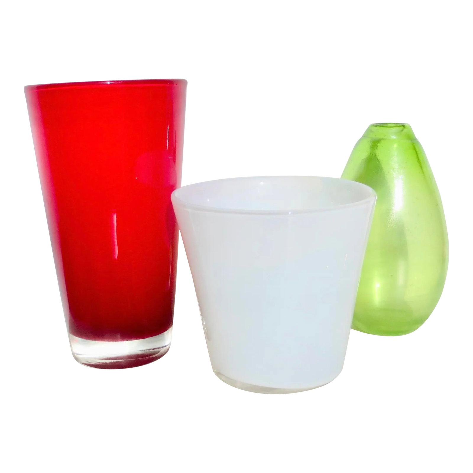 Late 20th Studio Glass Vases - Group of 3 (1 of 9)