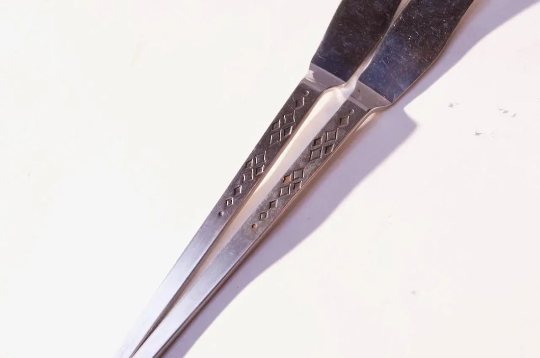 Mid-Century Japanese Modern Forty-Two Piece "Diamond" Stainless Steel Flatware Set - 8