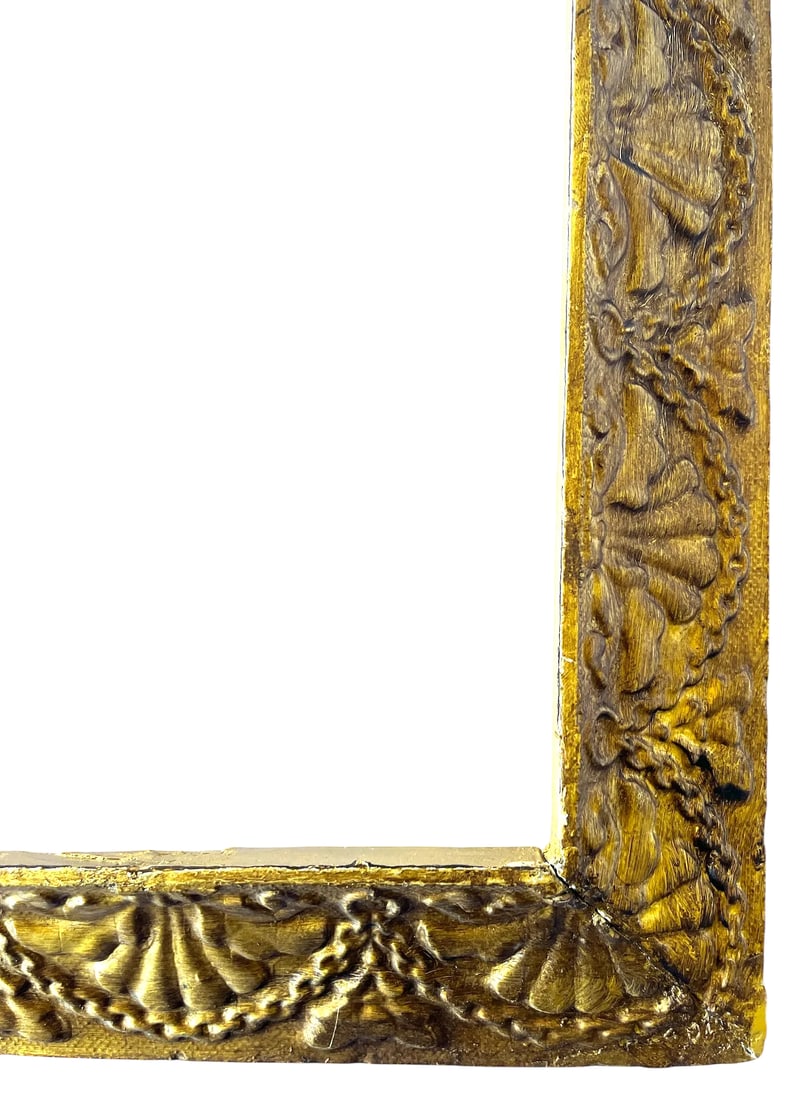 Antique Louis XVI Giltwood Frame With Shell & Garland Detailing, 19th Century - 4