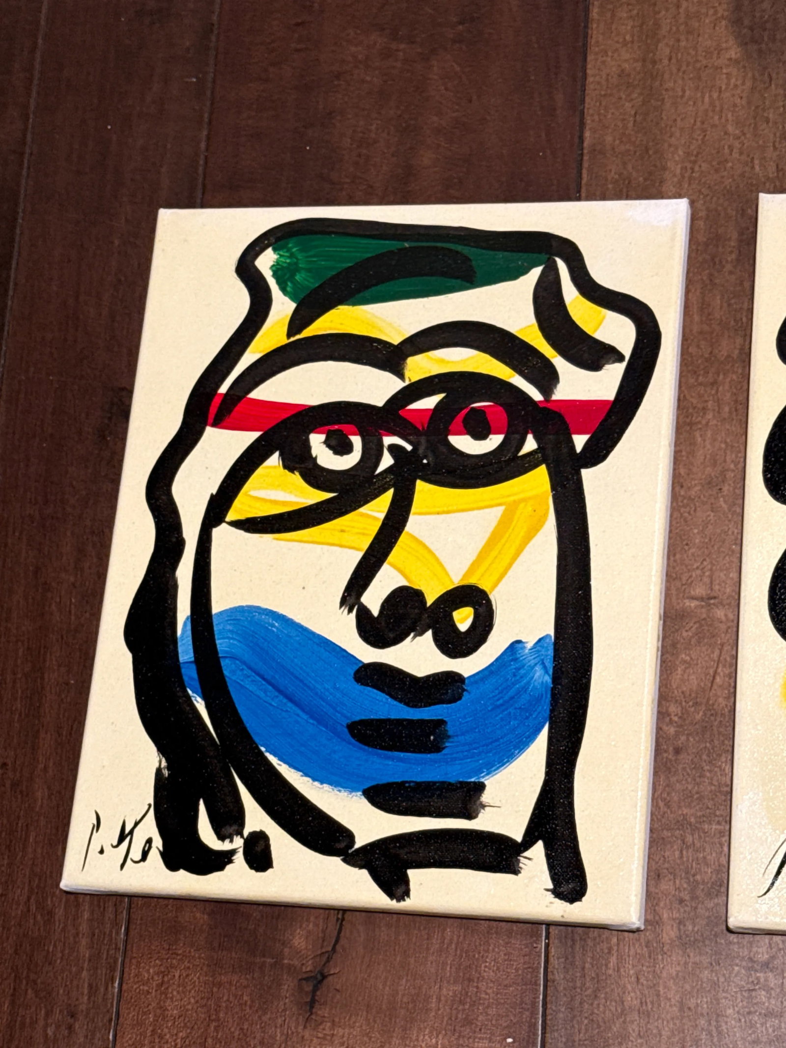 1970s Peter Keil Canvas Paintings a Pair - 4
