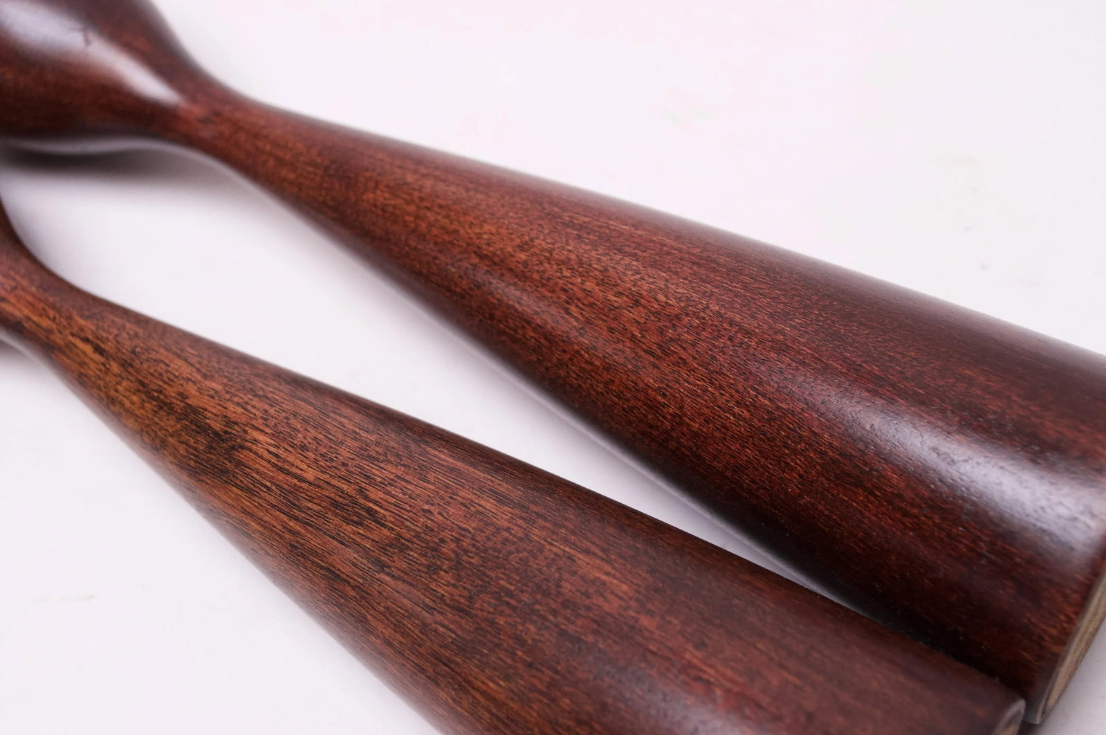 Set of Four Sculptural American Modern Stained Maple Candlesticks - 7