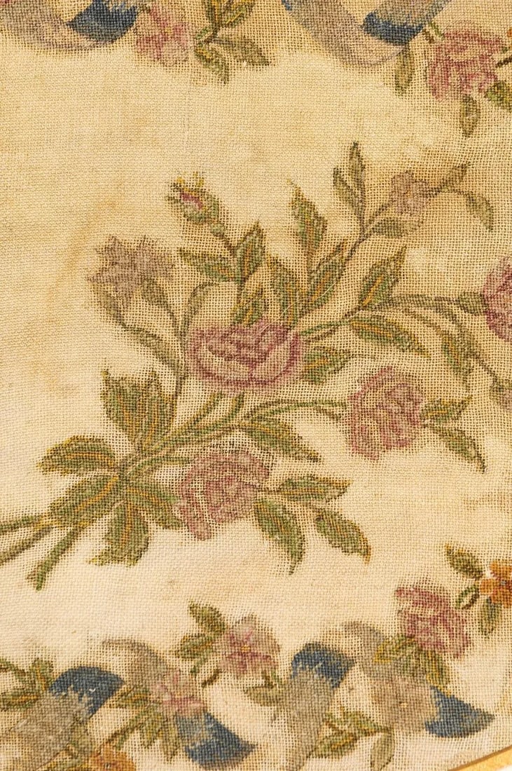 French 19th Century Framed Needlepoint Tapestry with Ribbon and Floral Décor - 10