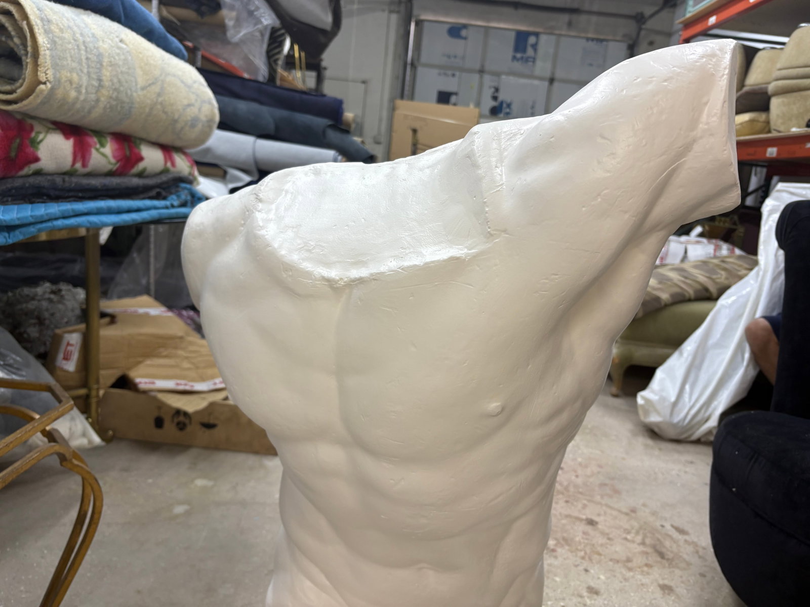 1940s Italian Plaster Male Torso Sculpture of a Classical Athlete - 10