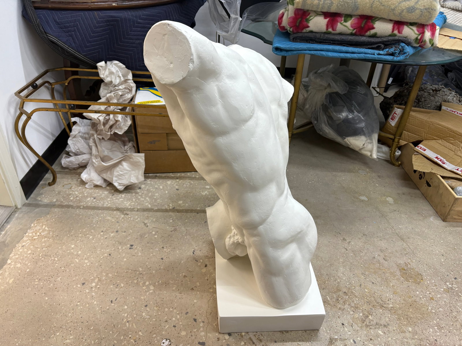 1940s Italian Plaster Male Torso Sculpture of a Classical Athlete - 12