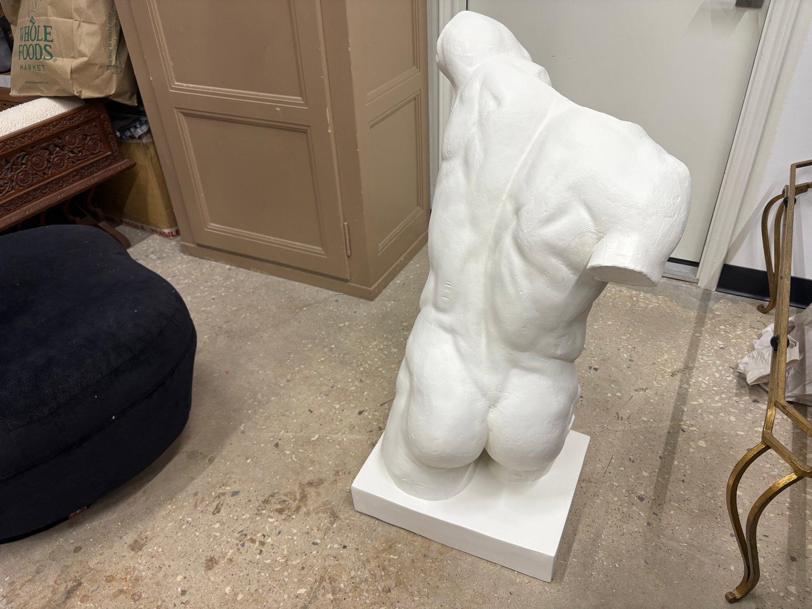 1940s Italian Plaster Male Torso Sculpture of a Classical Athlete - 13