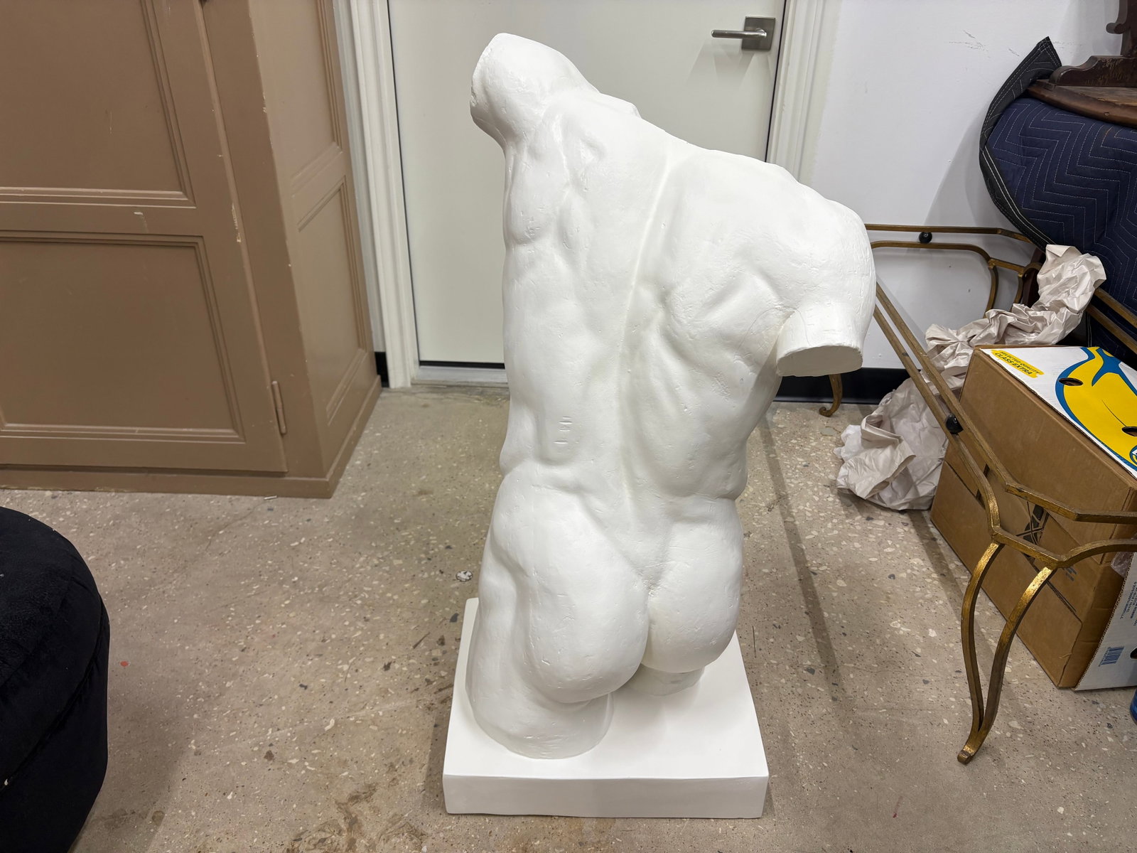 1940s Italian Plaster Male Torso Sculpture of a Classical Athlete - 14