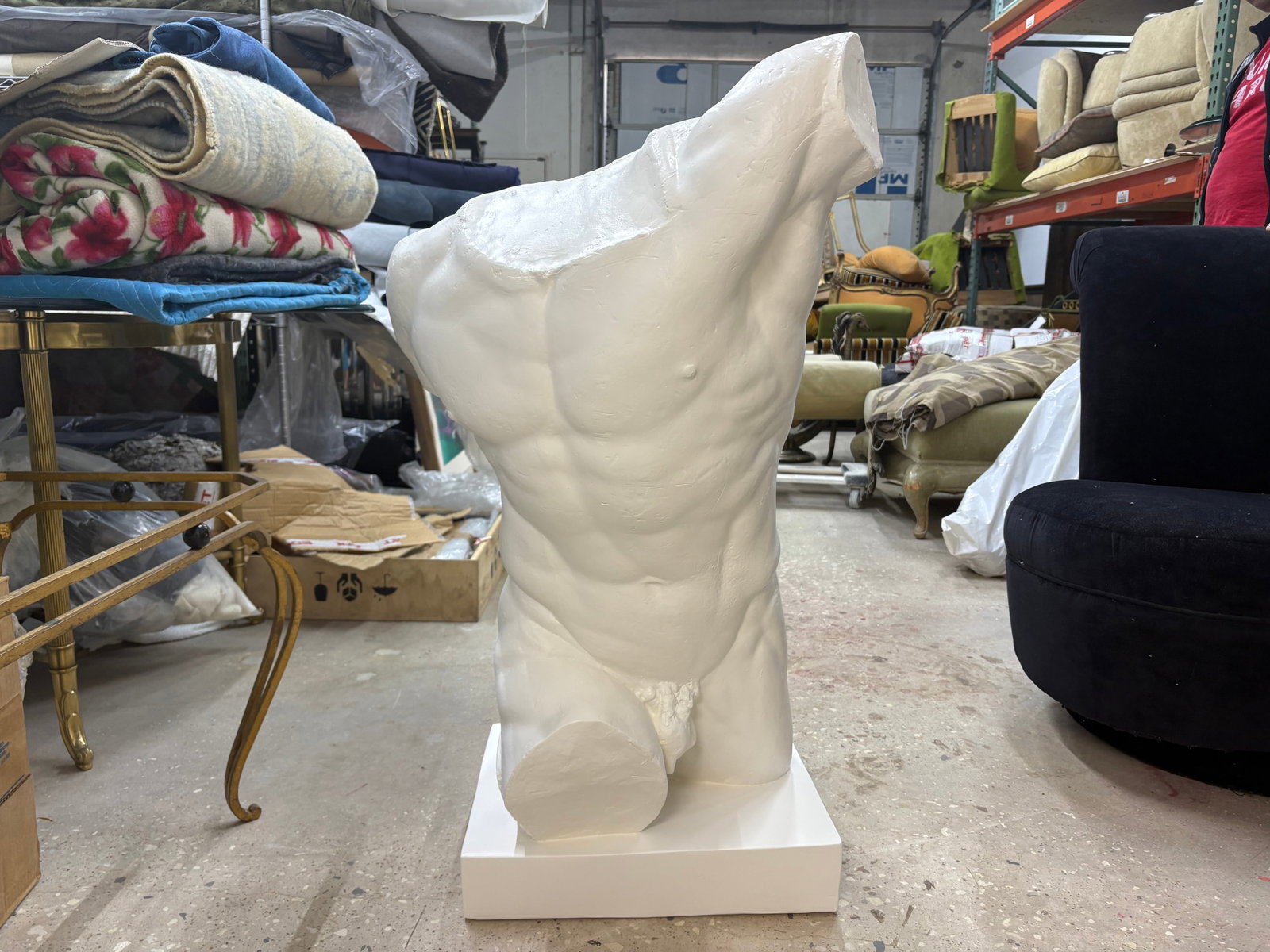 1940s Italian Plaster Male Torso Sculpture of a Classical Athlete - 7