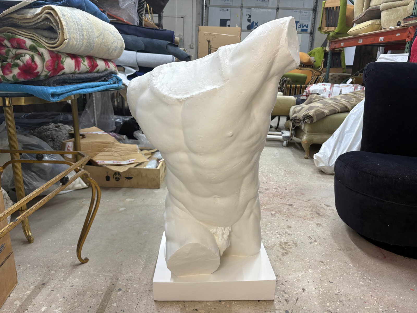1940s Italian Plaster Male Torso Sculpture of a Classical Athlete - 9