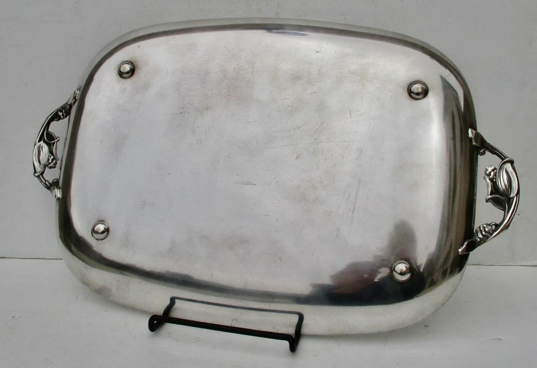 Danish Modern SilverPlate Serving Tray - 4