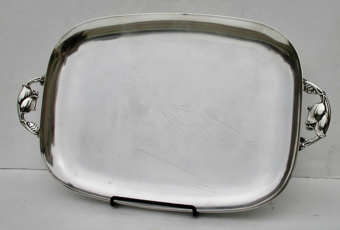 Danish Modern SilverPlate Serving Tray - 5