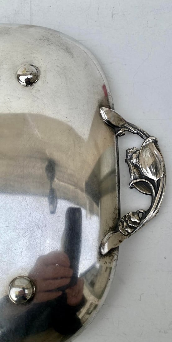 Danish Modern SilverPlate Serving Tray - 7