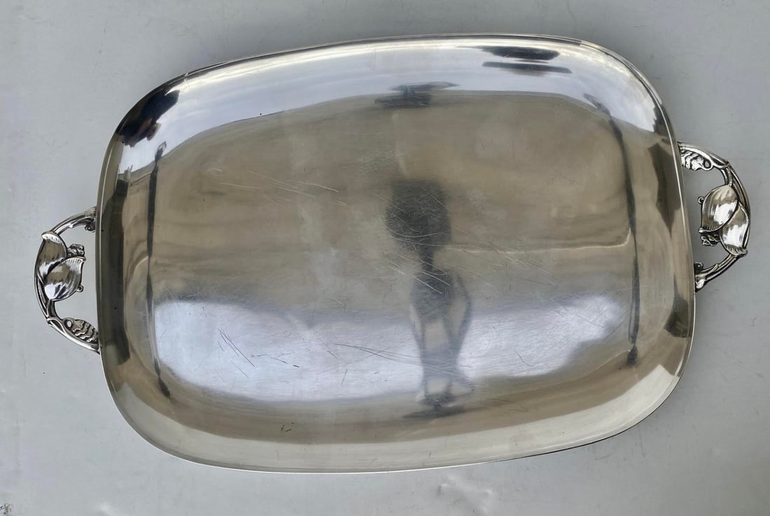 Danish Modern SilverPlate Serving Tray - 8