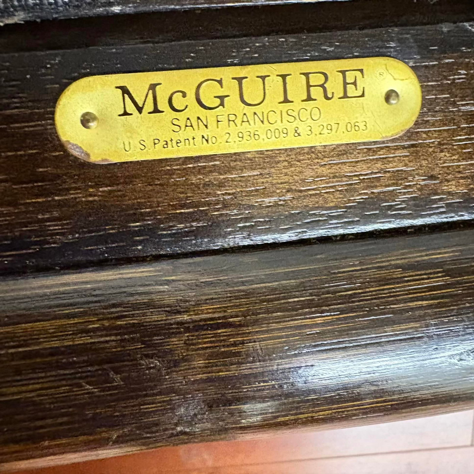McGuire Vintage Rattan Sofa With New Upholstery Fabric - 12