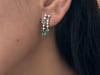 Natural diamond 0.30cts & emerald 0.74cts earring in 18k gold - 7