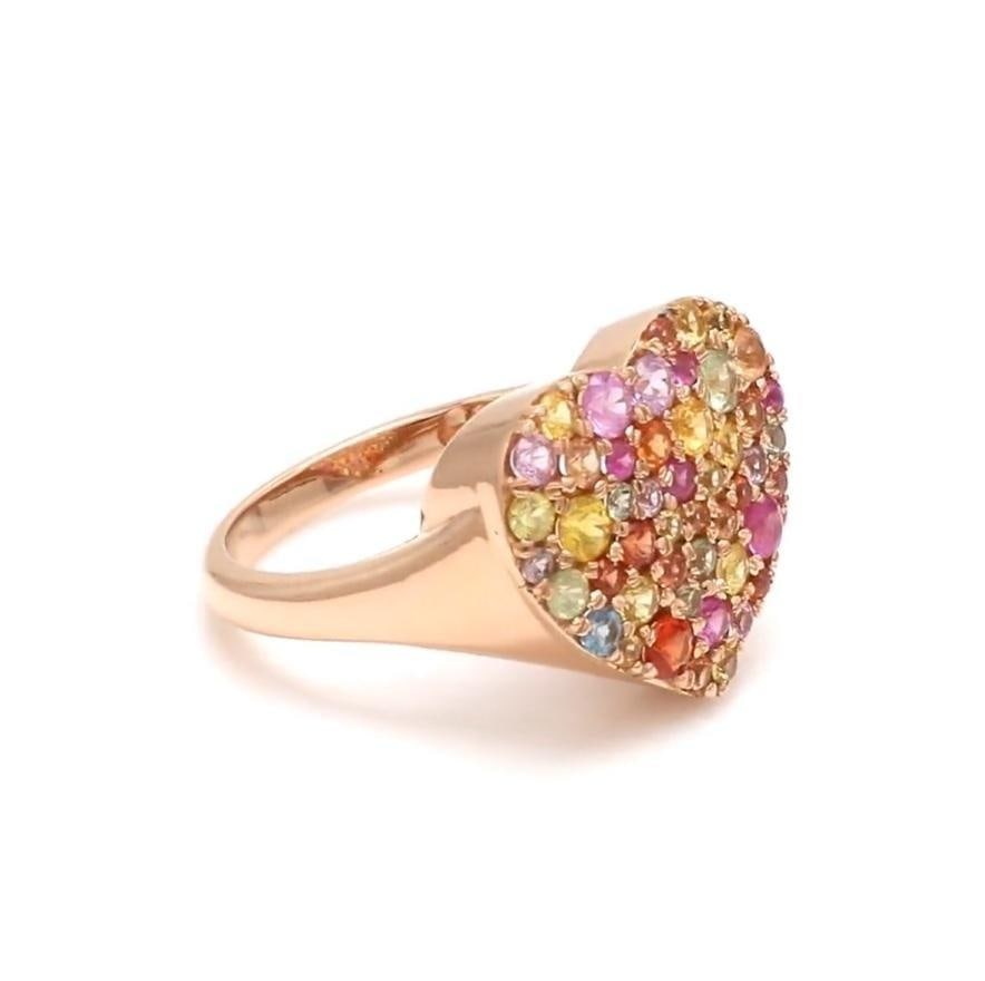 Natural 1.15 cts rainbow sapphire ring in 18k gold - 11