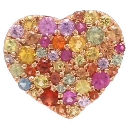 Natural 1.15 cts rainbow sapphire ring in 18k gold - 5