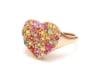 Natural 1.15 cts rainbow sapphire ring in 18k gold - 6