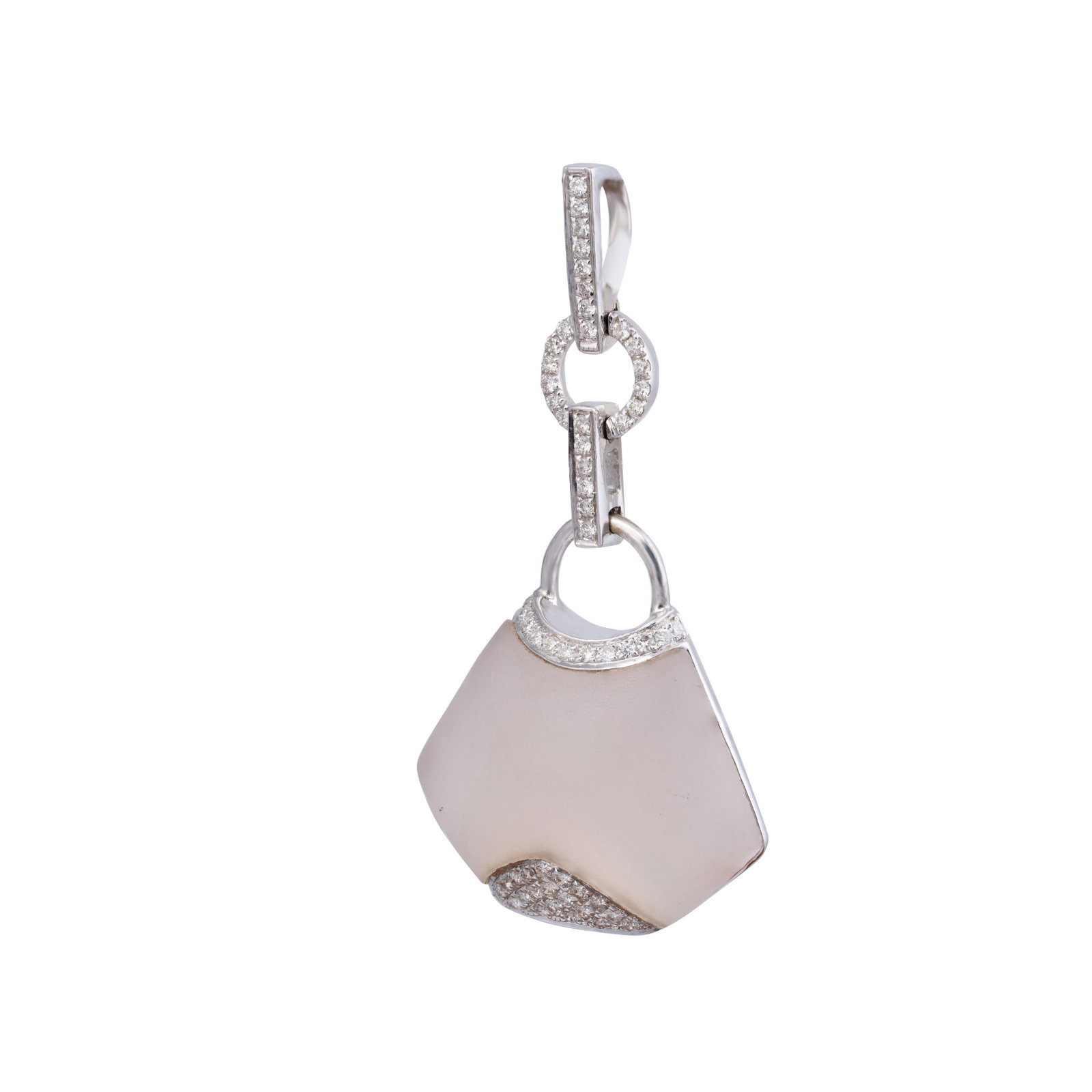 Diamond Semi Precious Pendant in 18k gold - 4