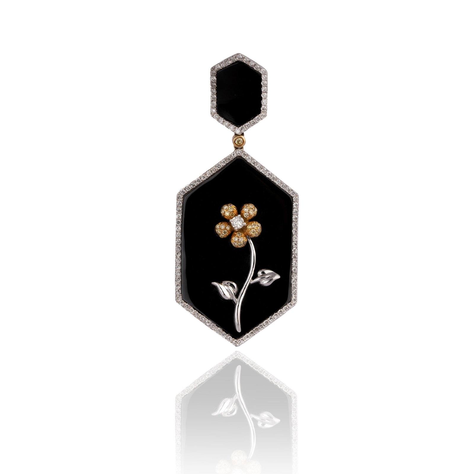 Diamond Onex Pendant in 18k gold - 3